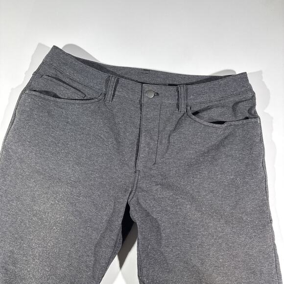 Lululemon ABC Pants Men 33X31 Grey Chino Golf Slim Leg Preppy Office - Picture 2 of 10